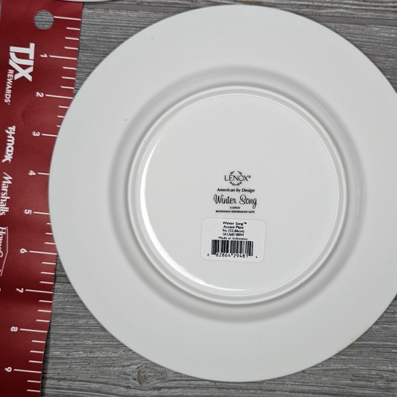 Lenox 9 inch winter spring accent plate set dinner / desert plates - Picture 7 of 7